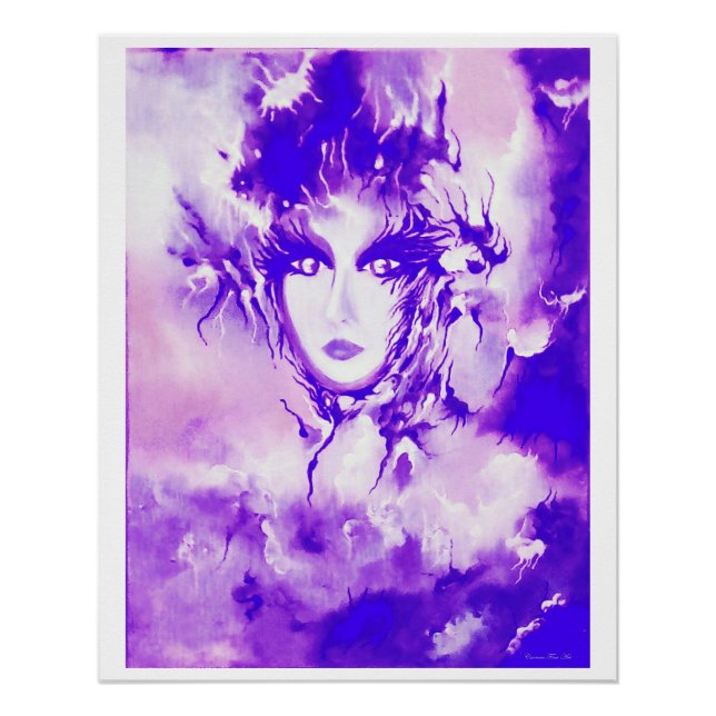 Póster "Refletindo Afrodite", Poster brilhante (Frente)