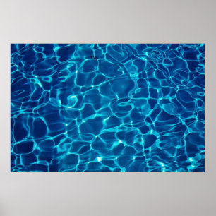 Póster Reflexão da água na piscina, abstrato