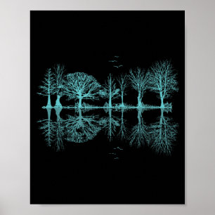 Poster Reflexão da Natureza da Vida Selvagem das Árvores