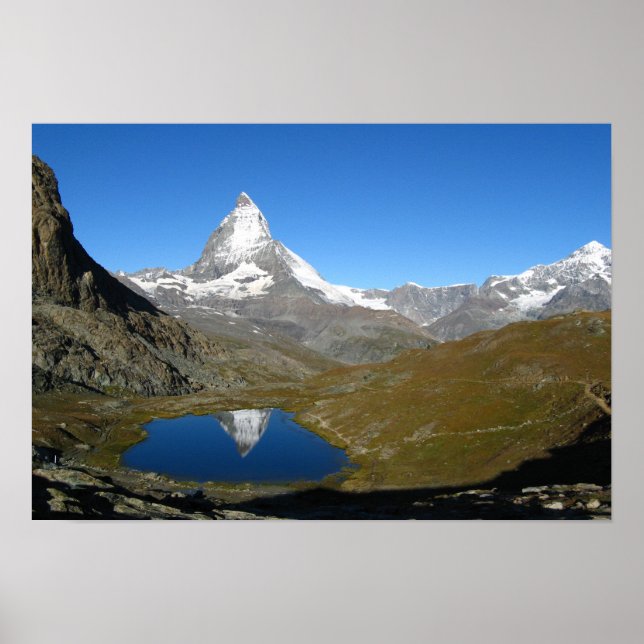 Póster Reflexão de Riffelsee Matterhorn (Frente)