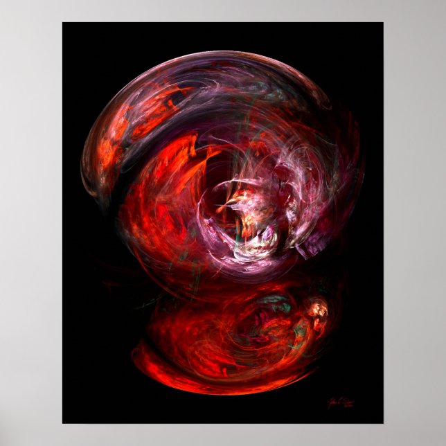 Póster Reflexão Em Vermelho (Frente)