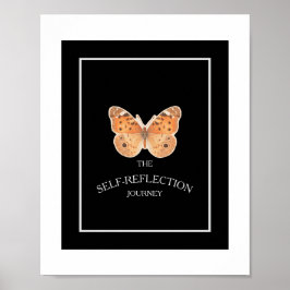 Poster Reflexão Guiada Minimalista Preto e Branco