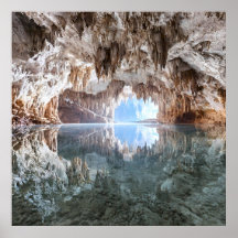 Reflexão Perfeita - Lago Caverna Ainda Subterrâneo