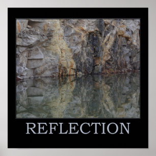 Póster Reflexão Rock Wall Water 1 Inspirational