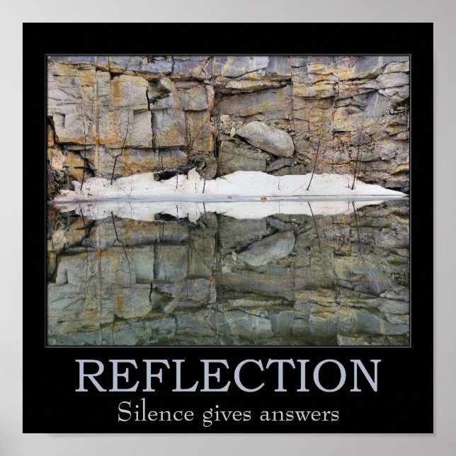 Poster Reflexão Silence Rock Inspirational Cote (Frente)