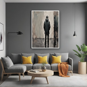 Poster Reflexão Solitária - Arte Minimalista