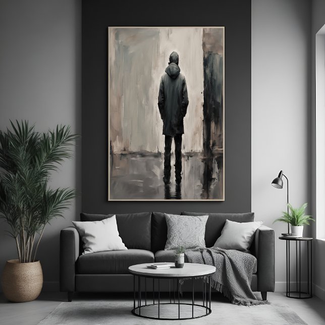 Póster Reflexão Solitária - Arte Minimalista (Criador carregado)