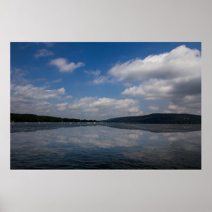 Poster Reflexo Céu no Lago Keuka, Nova Iorque