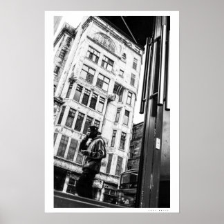 Poster Reflexo da cena da rua Glasgow