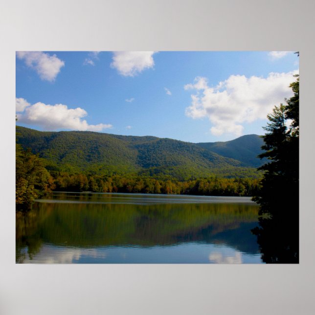 Poster Reflexo do Lago Indian Boundary (Frente)