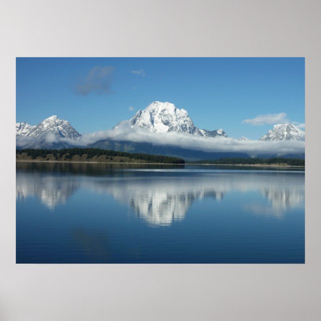 Póster Reflexo do Monte Moran em Grand Teton (Frente)