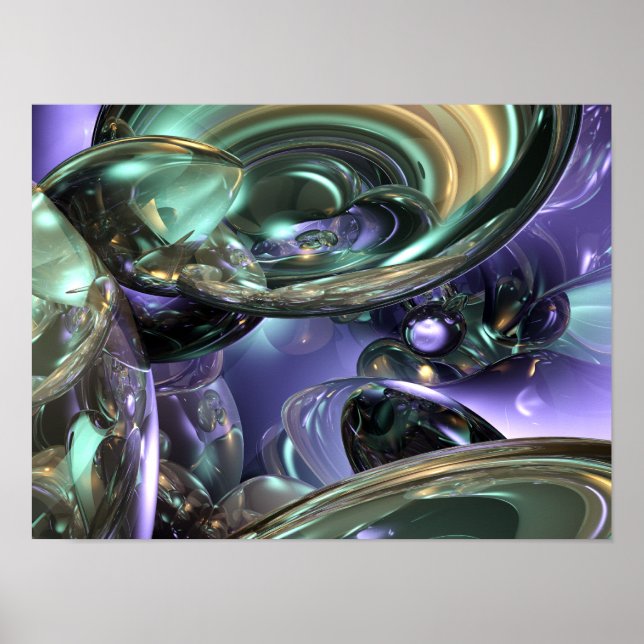 Poster Reflexões Abstratas (Frente)