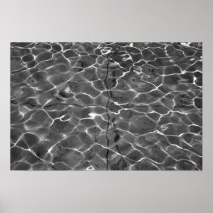 Poster Reflexões claras na água: Preto & branco