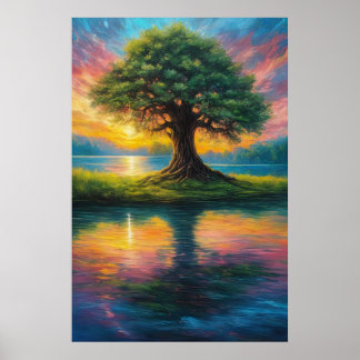 Poster Reflexões da beleza, a magia do pôr do sol