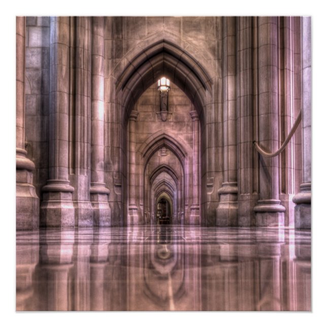 Póster Reflexões da Catedral Nacional de Washington (Frente)