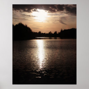 Póster Reflexões da paisagem impressionante das belas