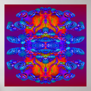 Póster Reflexões de abstrato