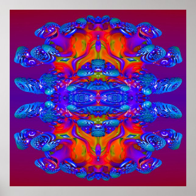 Póster Reflexões de abstrato (Frente)