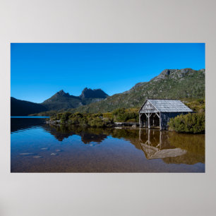 Poster Reflexões do lago das Montanhas do Cradle e das Do