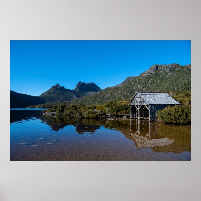 Poster Reflexões do lago das Montanhas do Cradle e das Do (Frente)