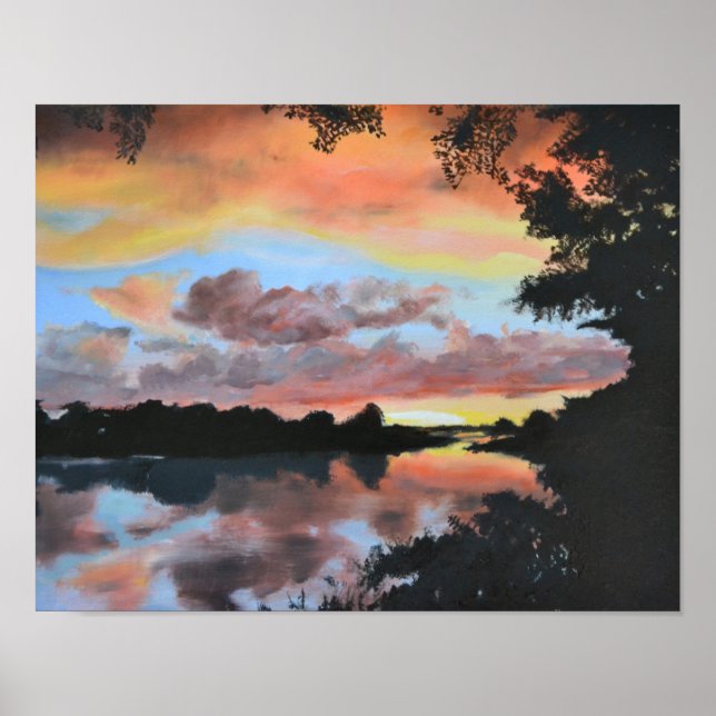 Póster Reflexões do Rio Zambezi (Frente)