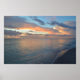 Poster Reflexões Sunset Na Água