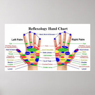 Poster Reflexology da mão