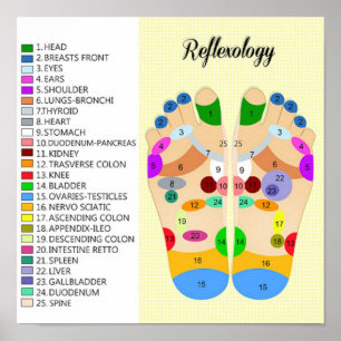 Poster reflexology do pé