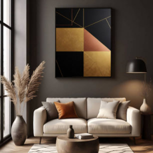 Poster Reflexos Dourados Geometria