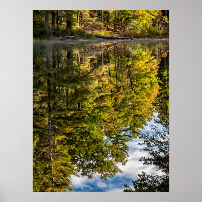 Poster Reflexos no Lago Red Eagle | Montanhas Brancas (Frente)