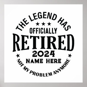 Poster Reforma personalizada A Legenda se aposentou