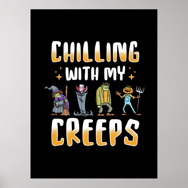 Poster Refrigeração De Halloween Com Crepes (Frente)