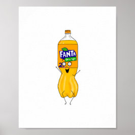 Poster Refrigerante laranja fantástico personalizado