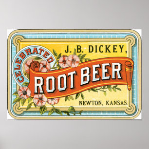 Póster Refrigerante root beer do juntamento