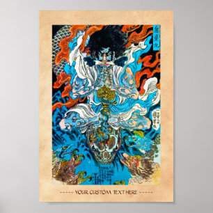 Póster Refrigere o cobra legendário japonês do sanin do