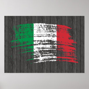 Poster Refrigere o design italiano da bandeira