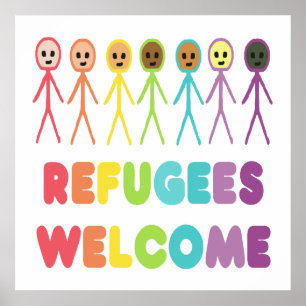 Poster Refugiados bem-vindos