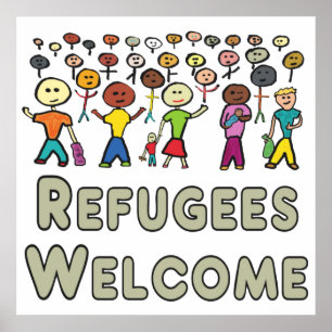 Poster Refugiados bem-vindos