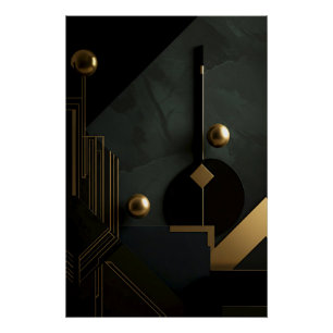 Póster Refúgio Minimalista de Luz Dourada