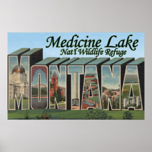 Póster Refúgio nacional do lago medicine, Montana