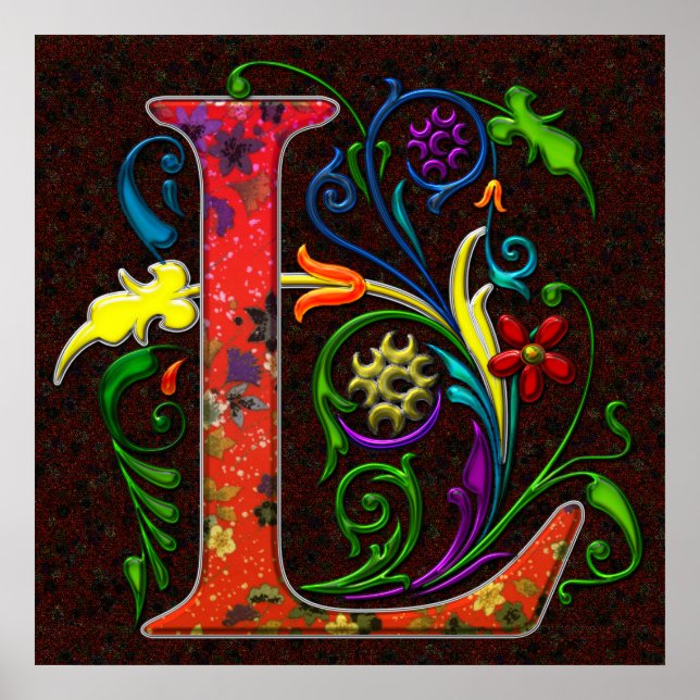 Póster REGAL - Letra L com arte em segundo plano (Frente)