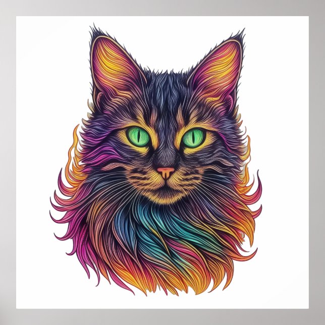 Poster Regal Rainbow Cat (Frente)