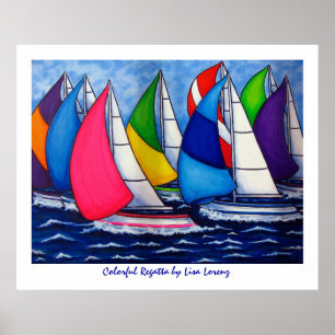Póster Regata colorida