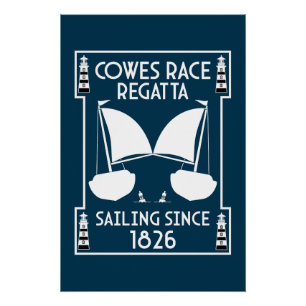 Póster Regata de Iate da Ilha de Wight Cowes