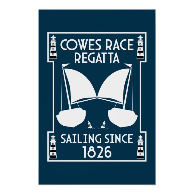 Póster Regata de Iate da Ilha de Wight Cowes (Frente)