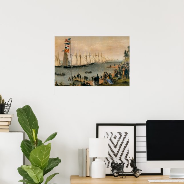 Póster Regata do Clube de Iate de Nova York, Marítimo Vin (Escritório em casa)