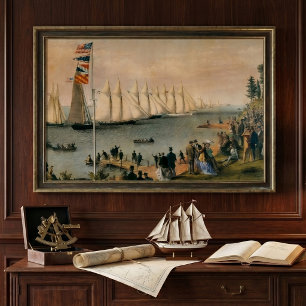 Póster Regata do Clube de Iate de Nova York, Marítimo Vin