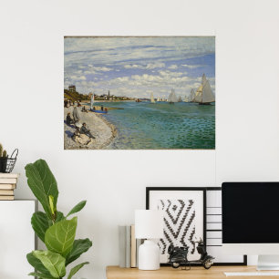 Poster Regata em Sainte-Adresse, 1867   Vista antiga do p