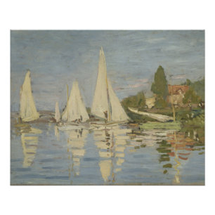 Póster Regatas em Argenteuil, Pintura a Óleo, Claude Mone