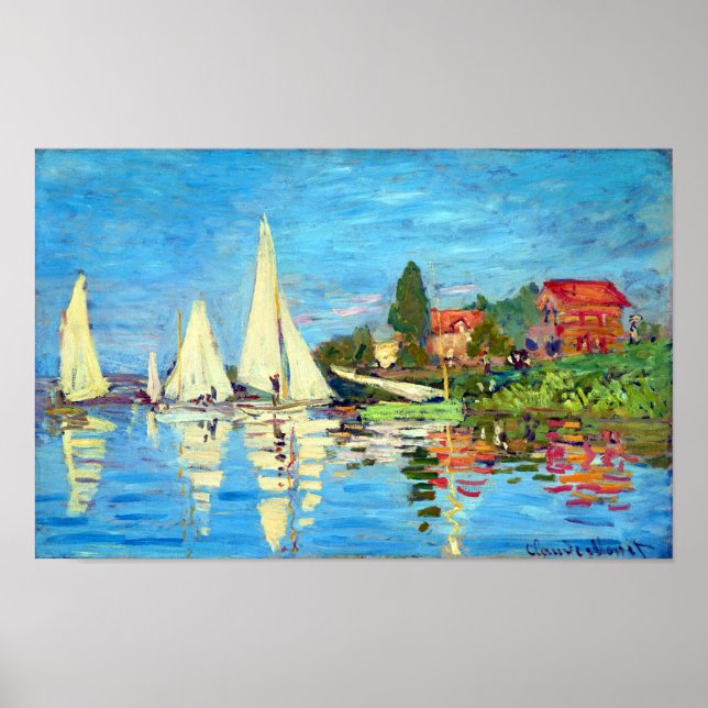 Poster Regatta At Argenteuil, Claude Monet (Frente)